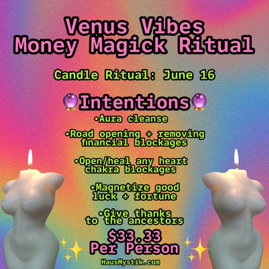 Venus Vibes Money Magick Ritual (MEDITATION + CANDLE RITUAL  JUNE 16, 2023)