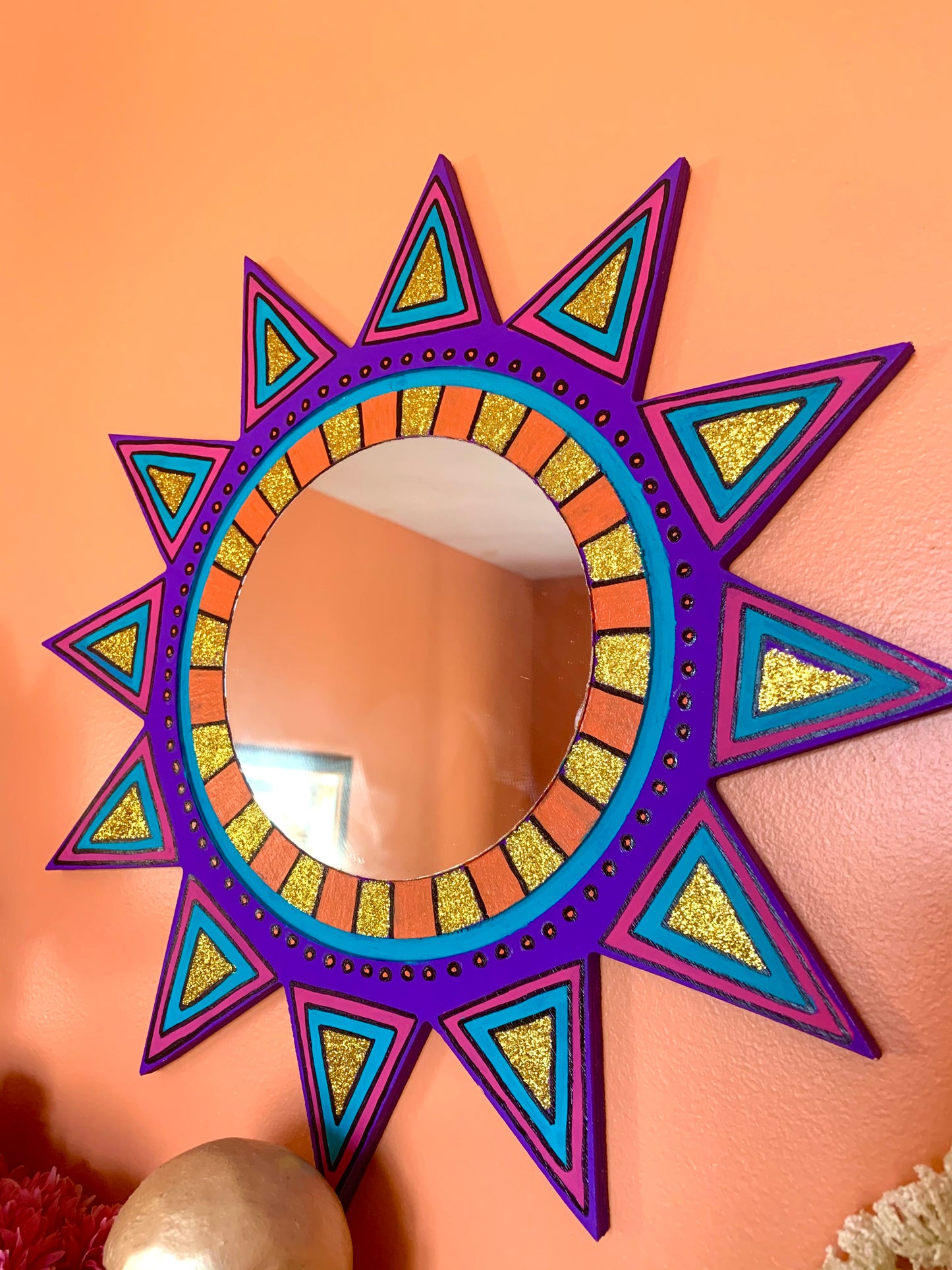 Sun Mirror (Hand Painted)